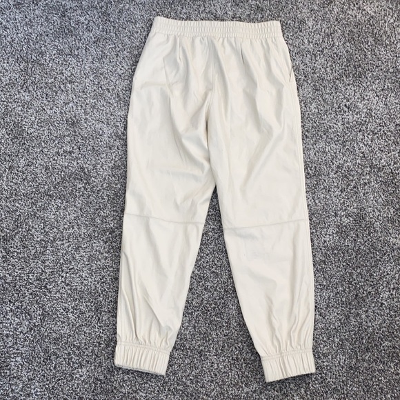 CALIA Faux Leather Jogger Pants in Cream - Picture 8 of 8